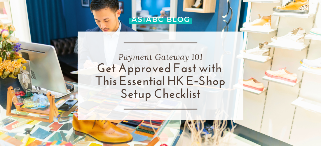 Small business owner in a shoe shop managing inventory & setting up a payment gateway for e-commerce transactions supported by AsiaBC.